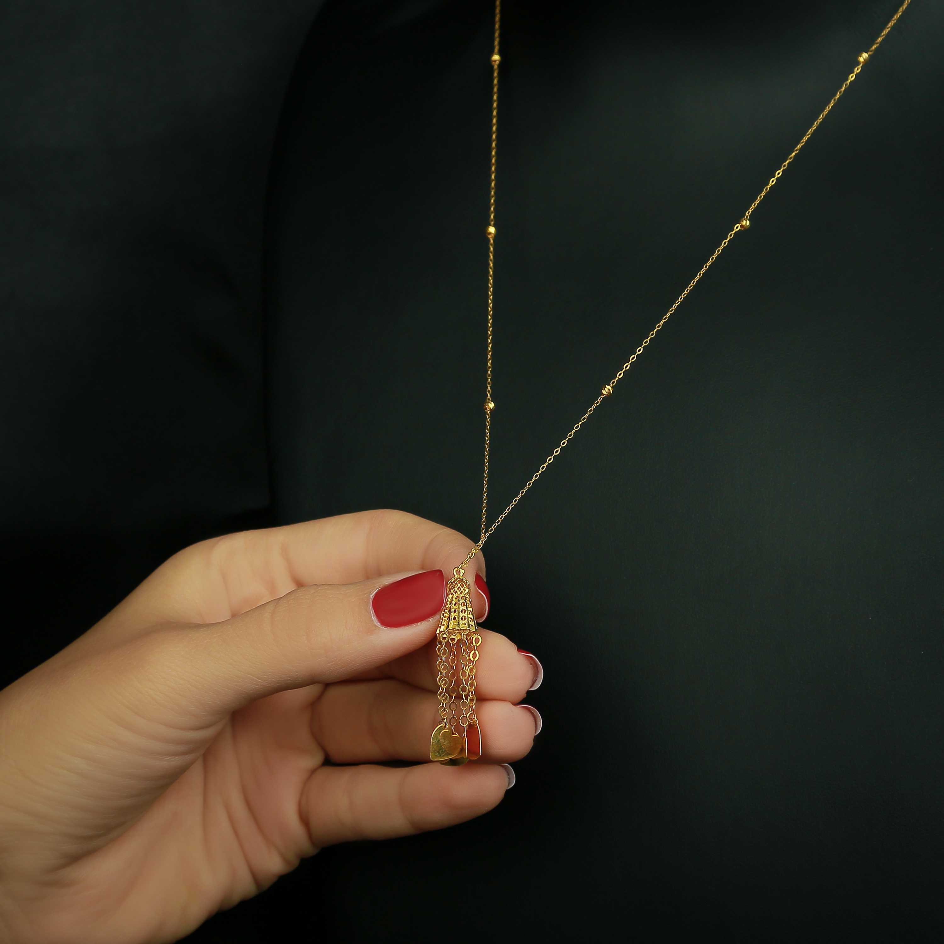 21 karat gold necklace, Turkish made - (H-0679)